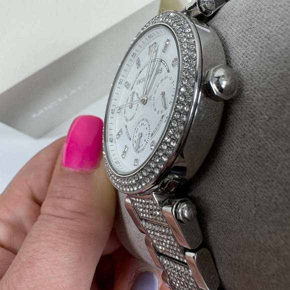 Michael Kors Watch Rhinestone Silver MK7085 - Picture 10 of 13